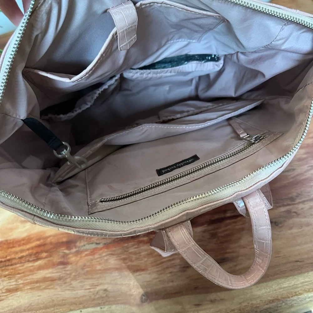 Freshly Picked Pink Croc-Embossed Baby Bag